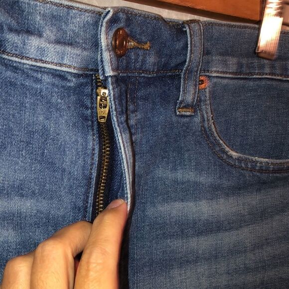 J. Crew 29 High-Rise Cuffed Blue Denim Shorts - Picture 6 of 14